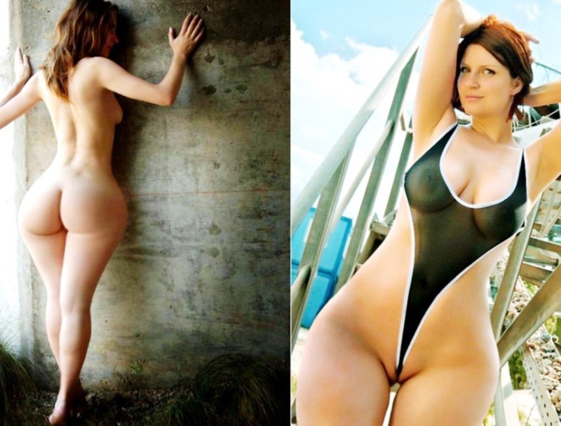 Naked women with big hips