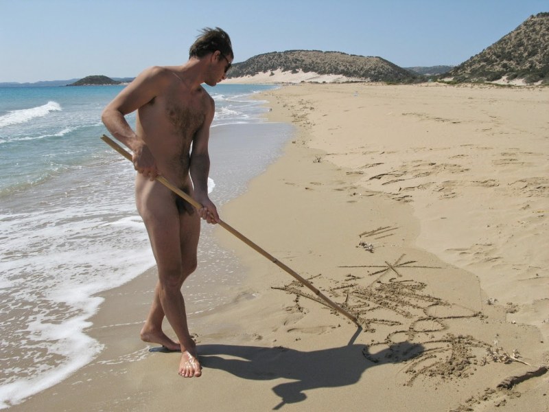 Naked Russian guys on the beach