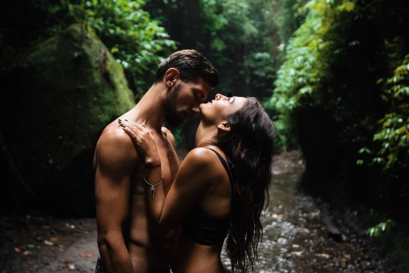 Erotic photo shoot in nature