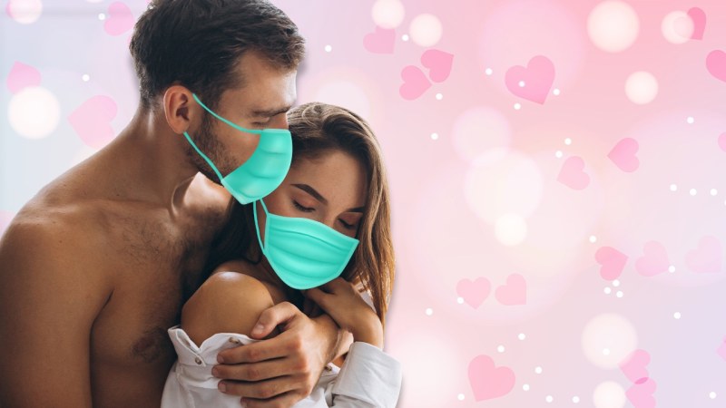 Naked in medical masks