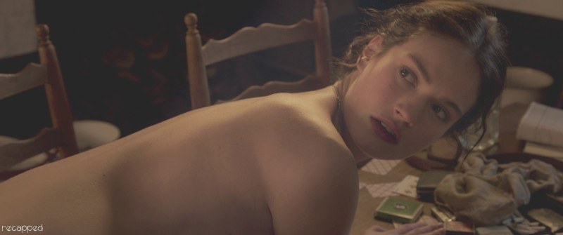 Lily James in the film exception to nude