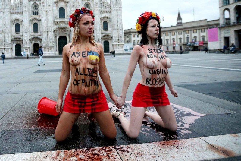 Ukrainian naked activists