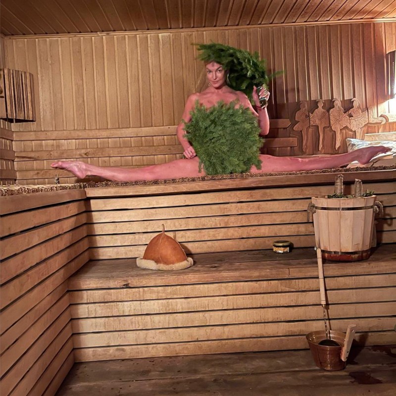 Anastasia Luke in the sauna