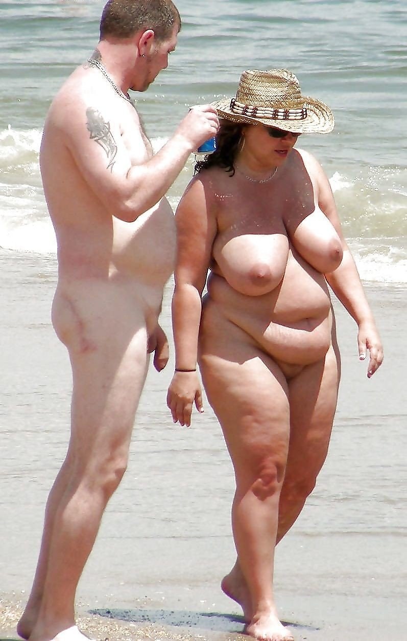 Fat naked women on the beach