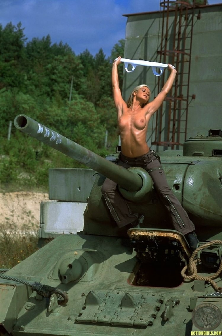 Viola Bailey on the tank