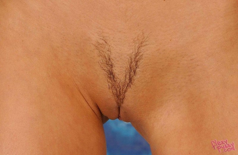 Hair strip on the pubis