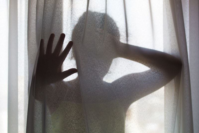 Girl on the windowsill