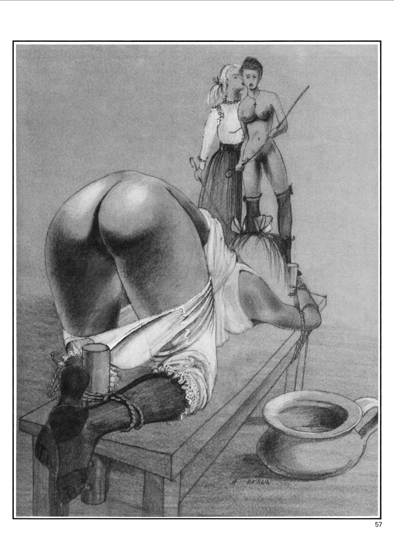 Parted butt of women