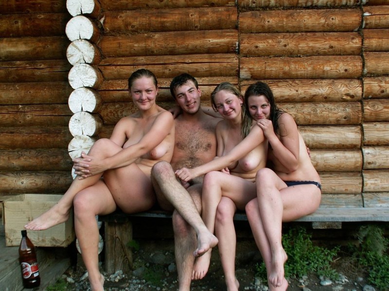 Group fuck in the sauna
