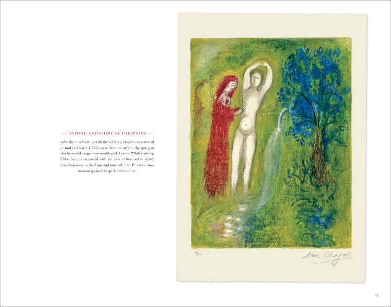 The illustration for the book "Daphnis and Chloe" in 1961 walked. Lithography