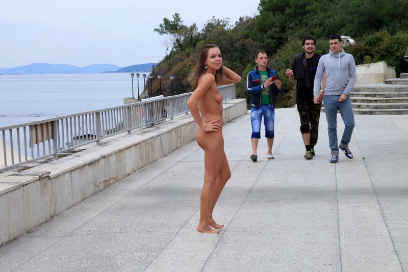 Naked chicks at night on the beach