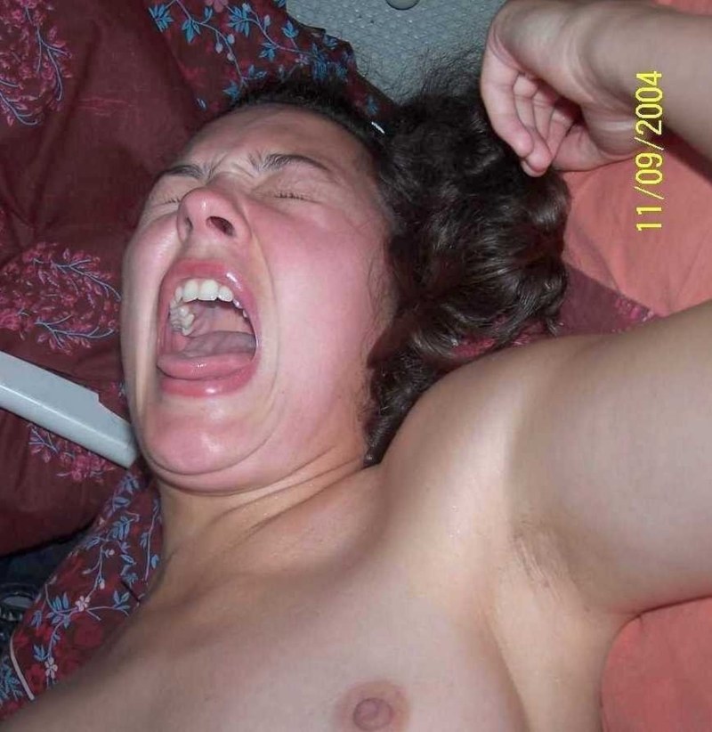 The face of a woman with orgasm