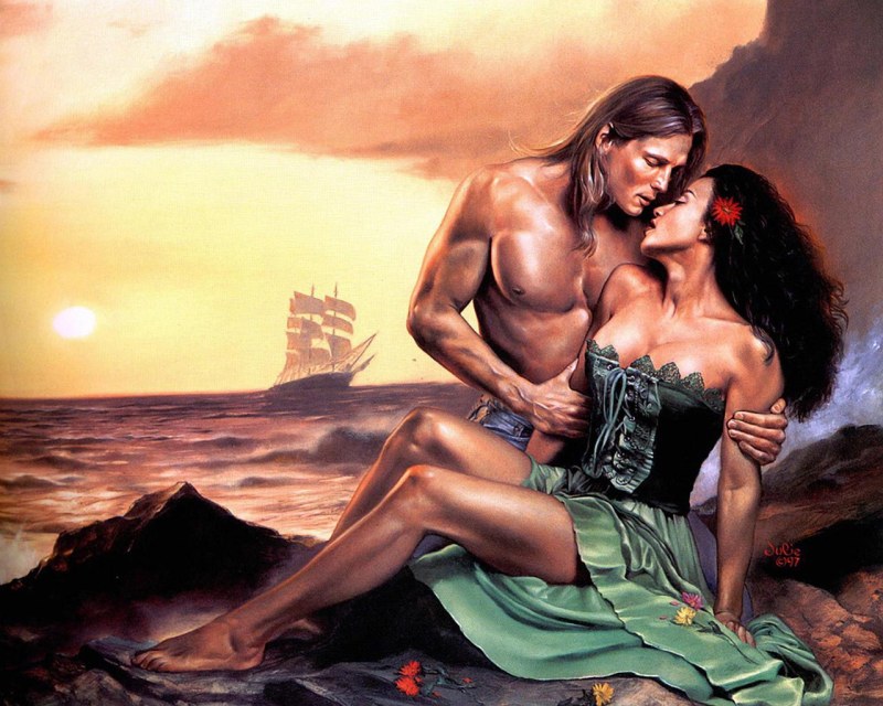 Fiction man and woman