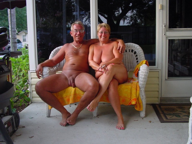 Naked elderly couples