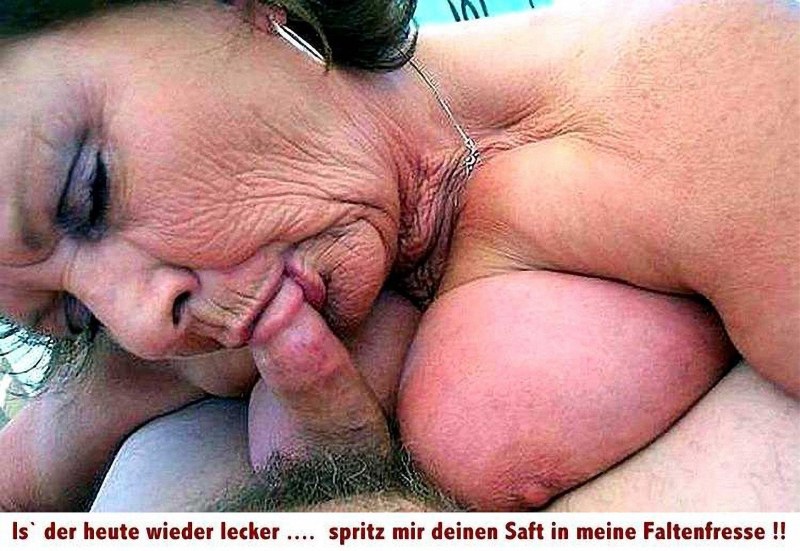 Big dick in the mouth of the old woman