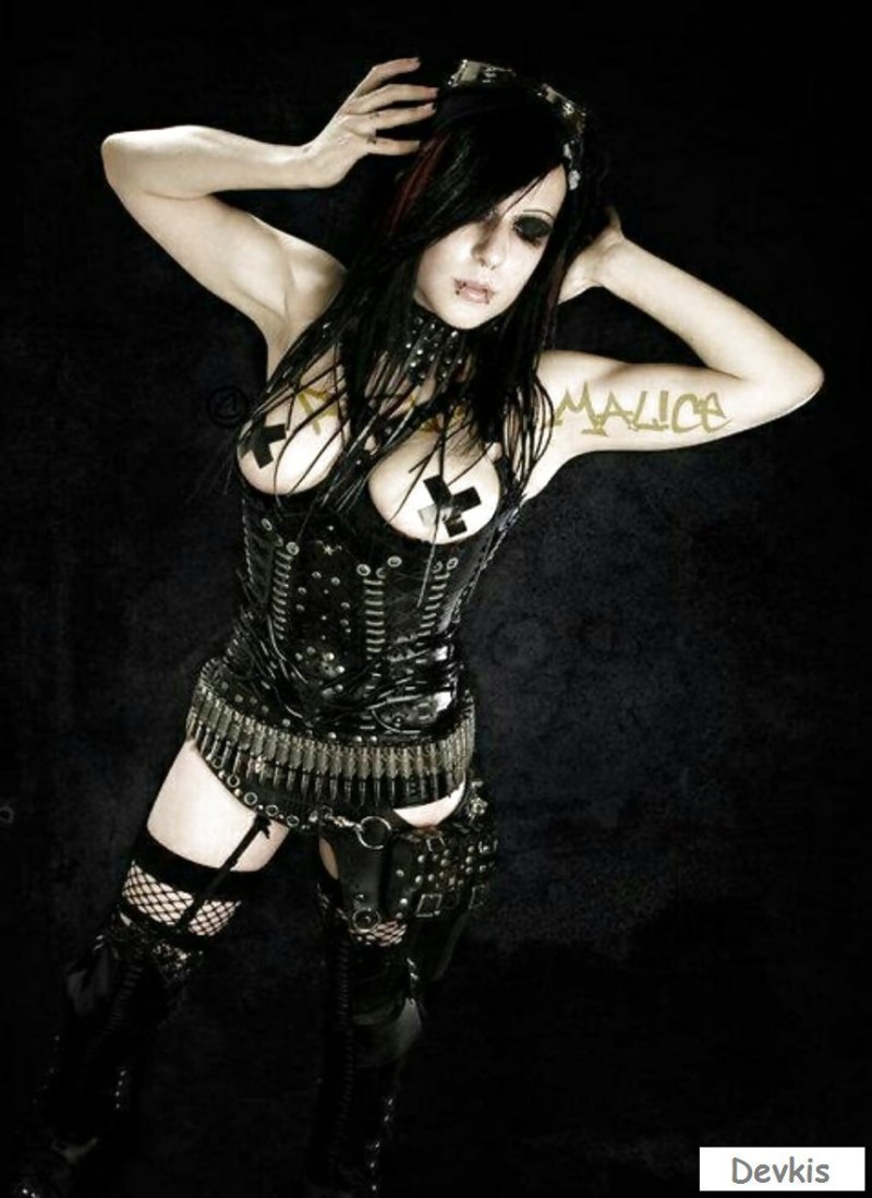 Erotic photo shoot in the Gothic style