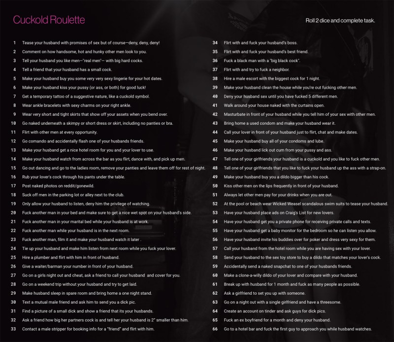 Cuckold with inscriptions