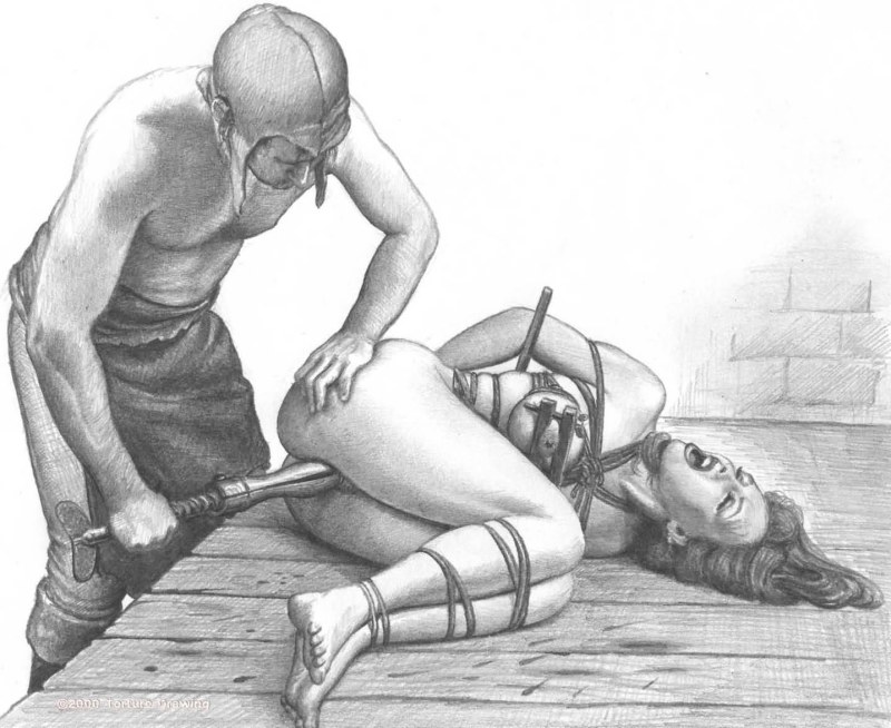 Erotic torture of women in drawings