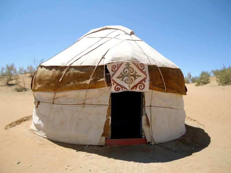 Yurts of nomads of Mongolia