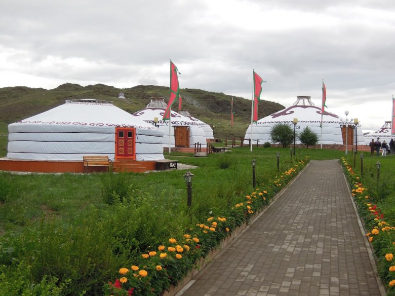 The dwelling of the Tuvans yurt