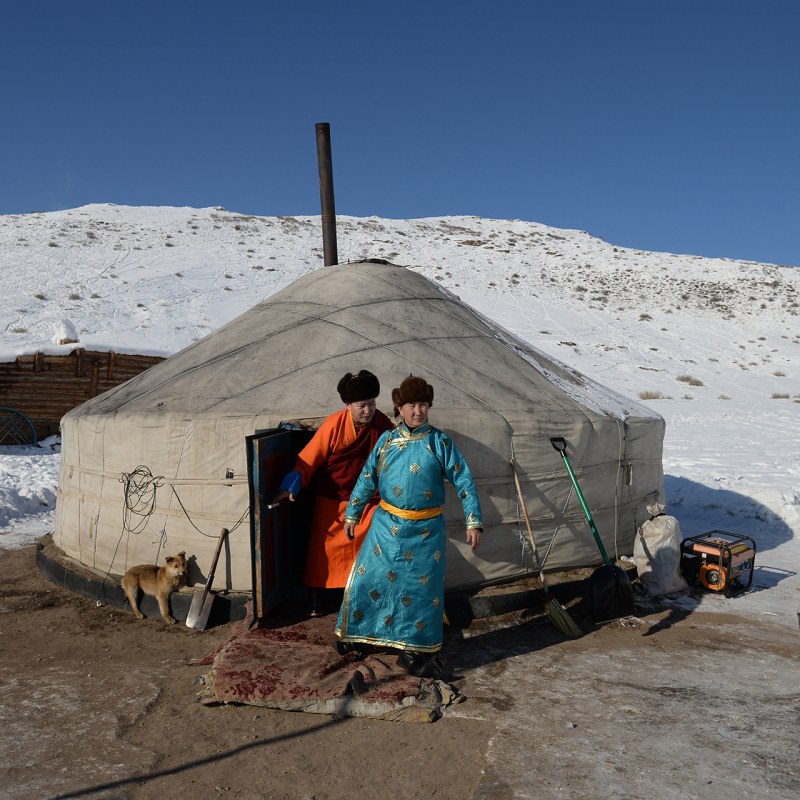 Winter the ancient nomads of the yurt