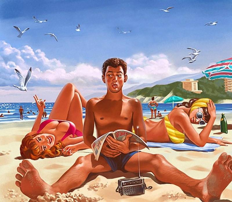 Girl in cream with strawberries