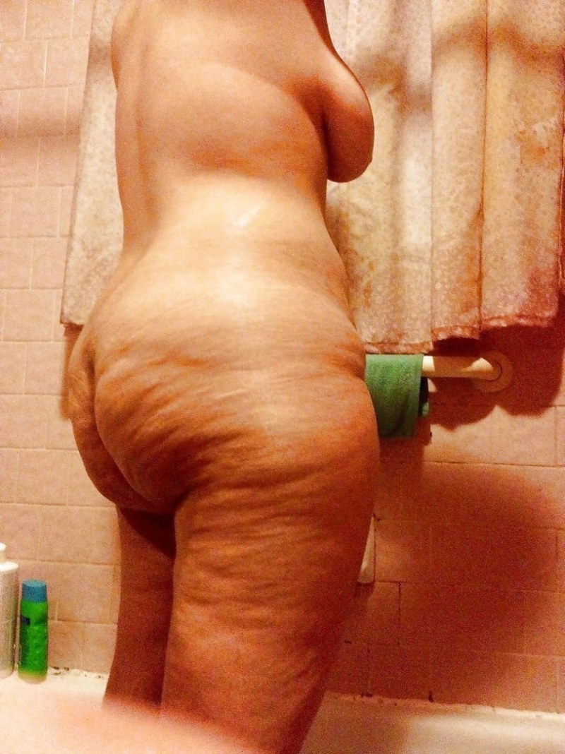 Naked butt of fat women