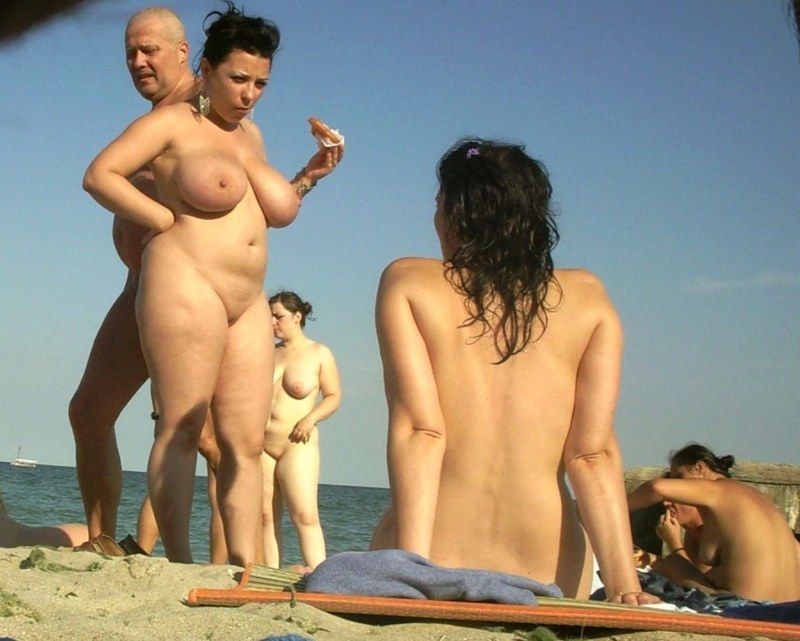 Fat naked women on the beach