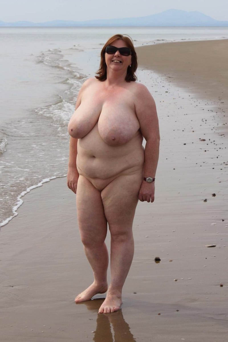 Fat naked women on the beach