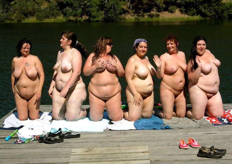 A lot of naked fat women