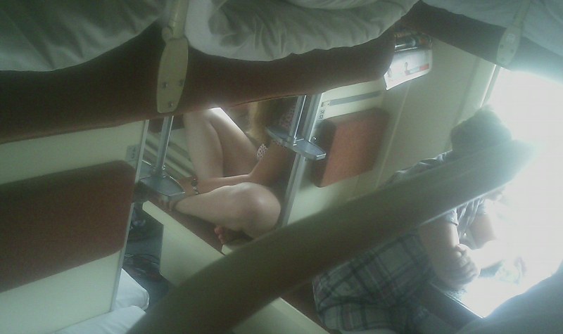 Anal fuck on the train