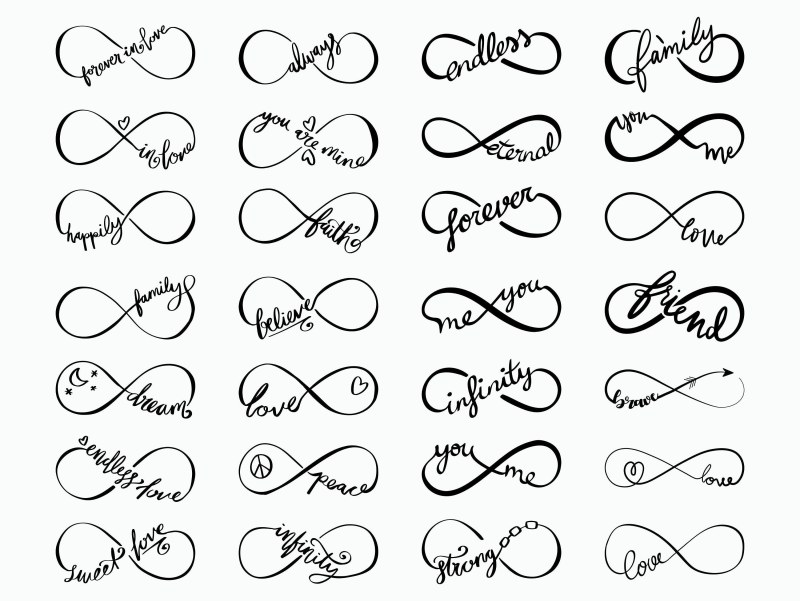Tattoo infinity sketches