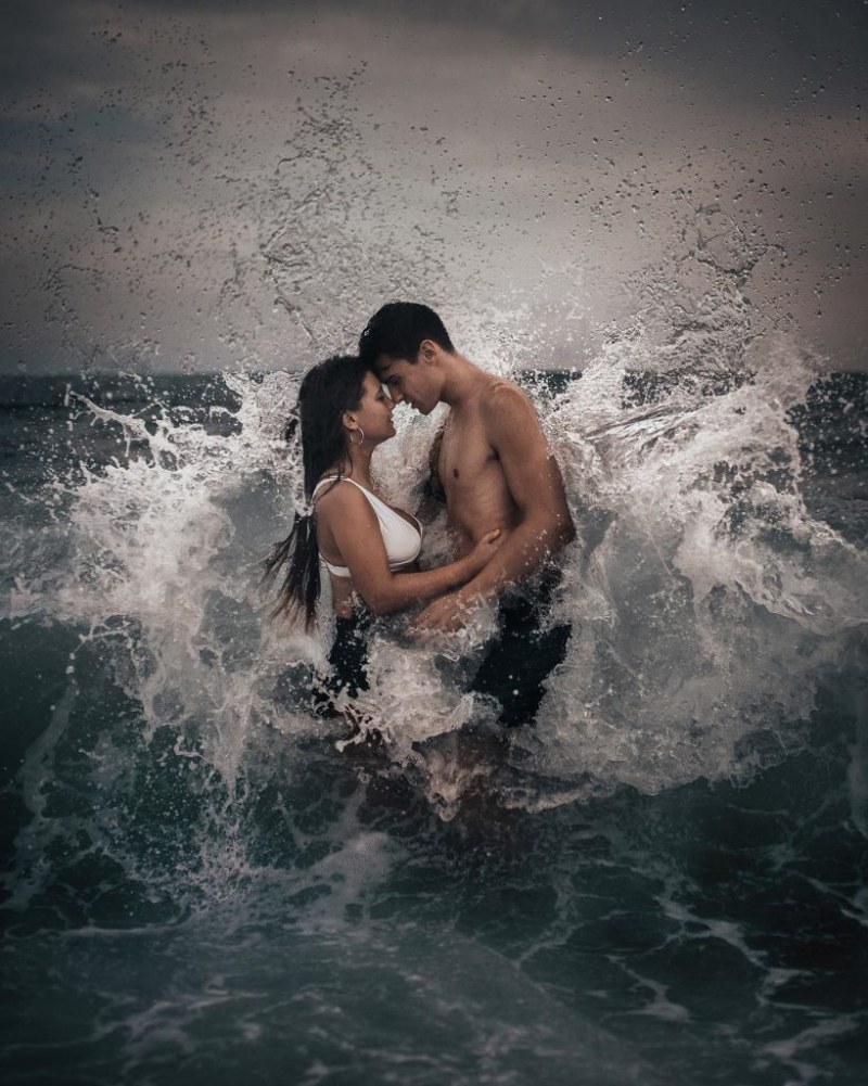 Lovers in the water