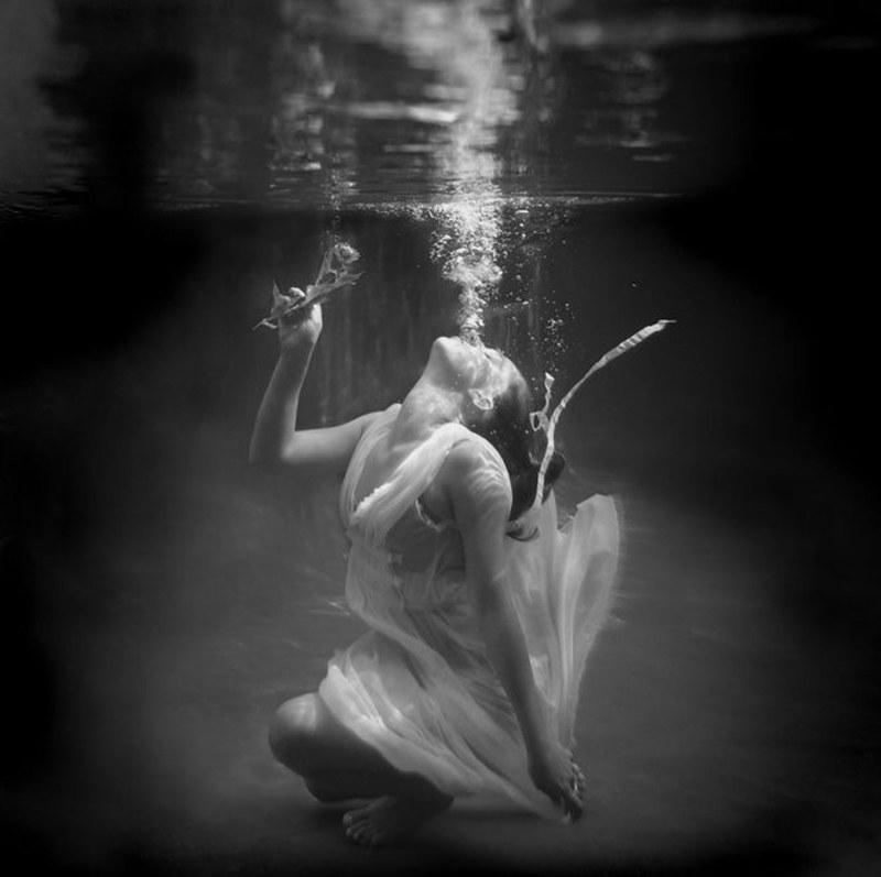 Girl in dark water