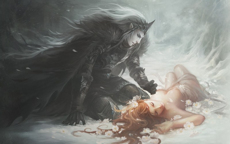 Hades and Persephone abduction art