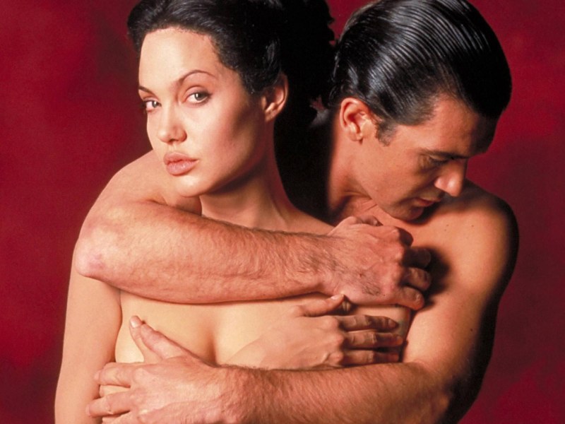 Angelina Valentine naked in the mirror