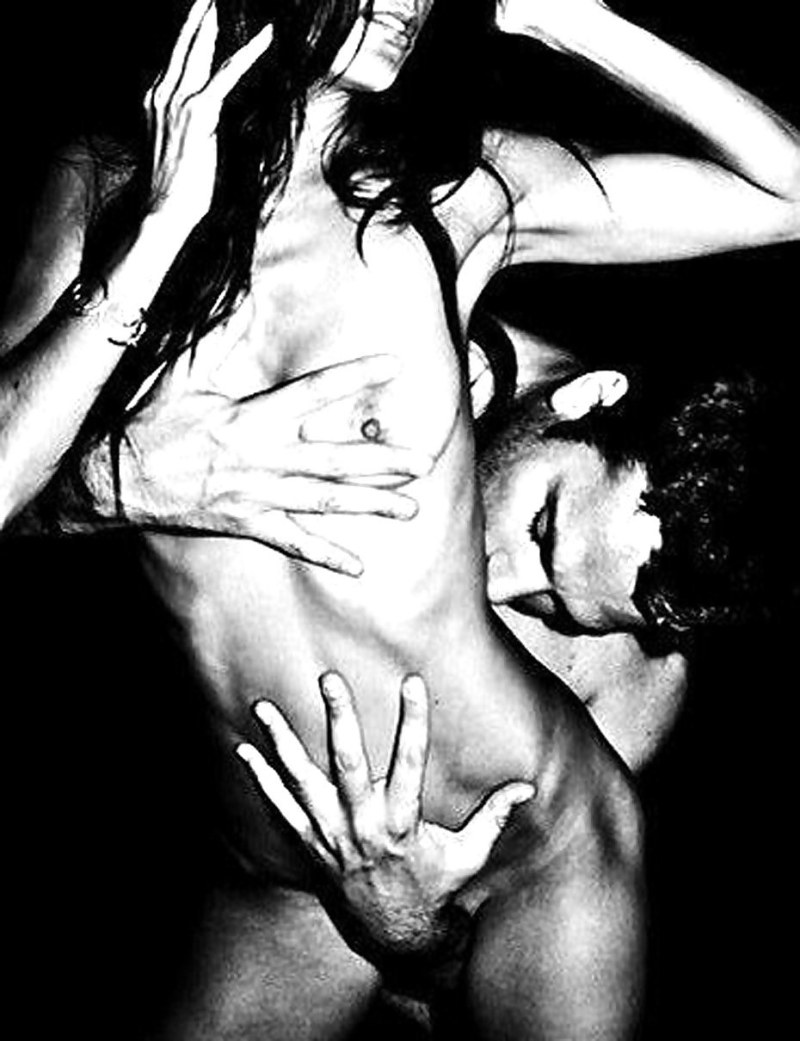 Men's fingers in a woman