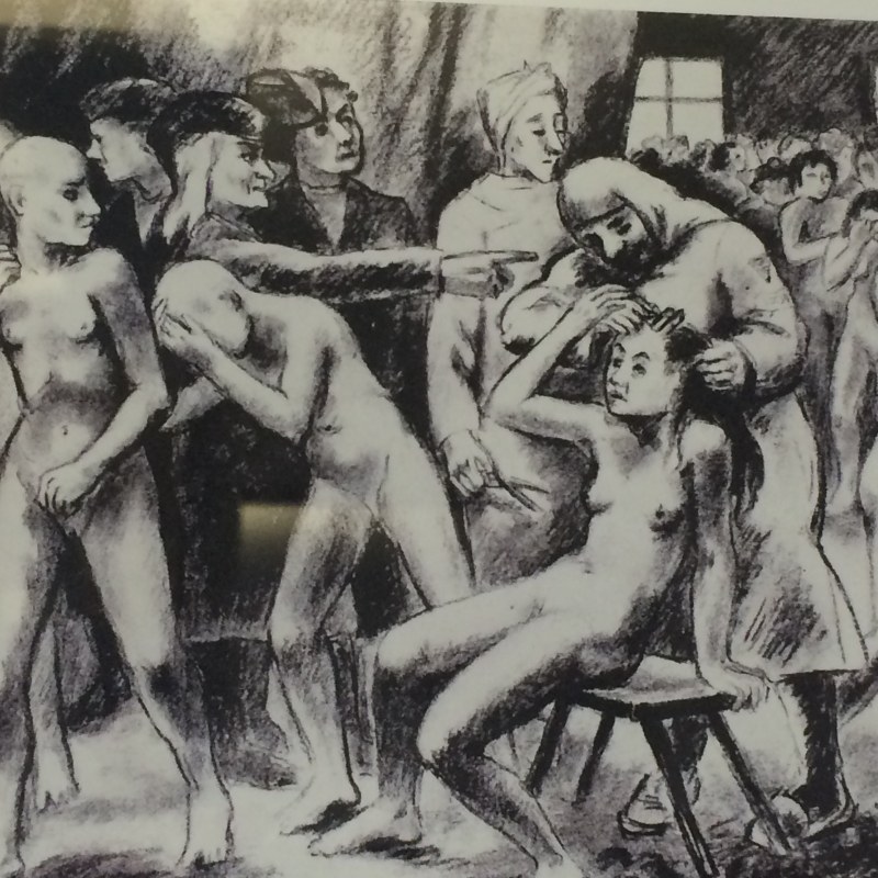 Naked women in concentration camps