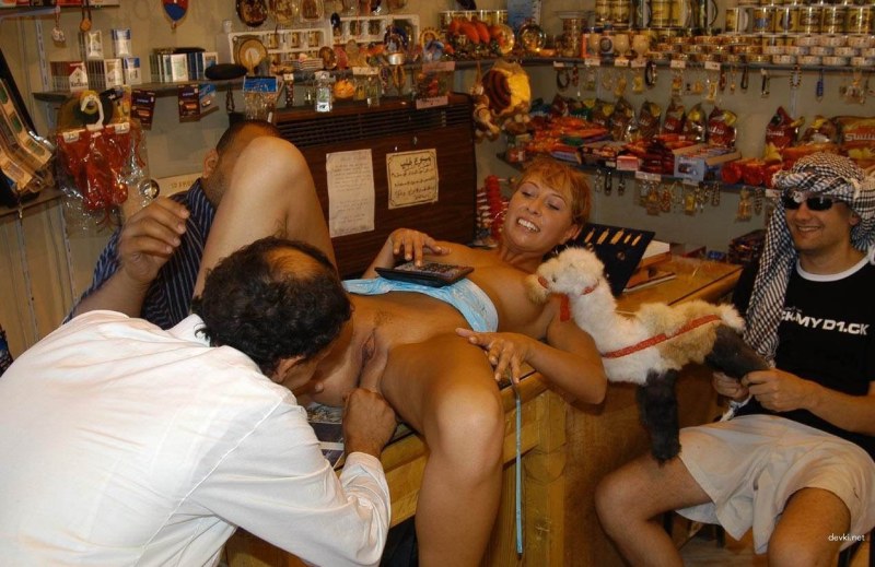 Wife in Egypt with Arabs