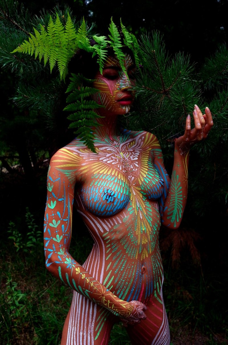 Painted girls nude