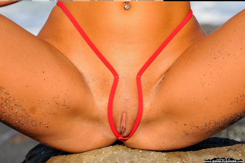 She pushed the swimsuit