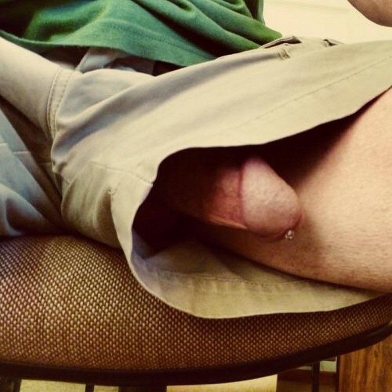 Male penis in shorts