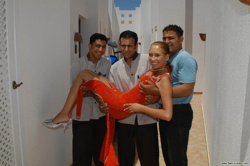 Wife in Egypt with Arabs