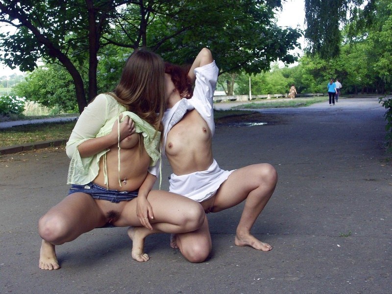 Masturbation of girls on the street