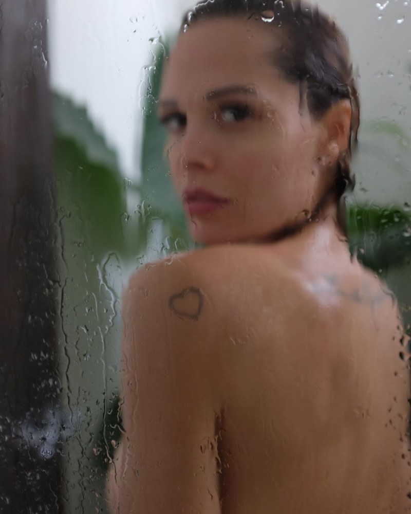 Maria Gorban in leopard underwear