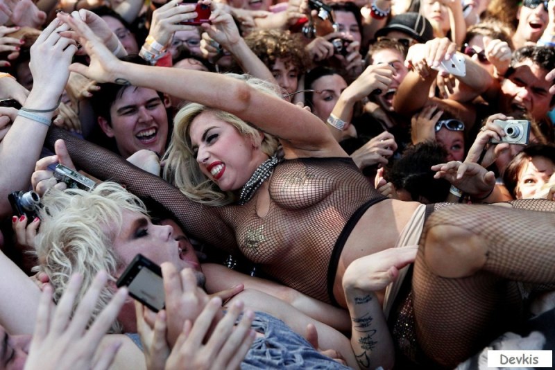 Naked women at the festival