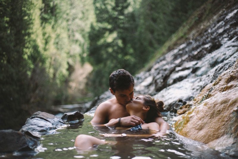 Beautiful naked pairs in nature