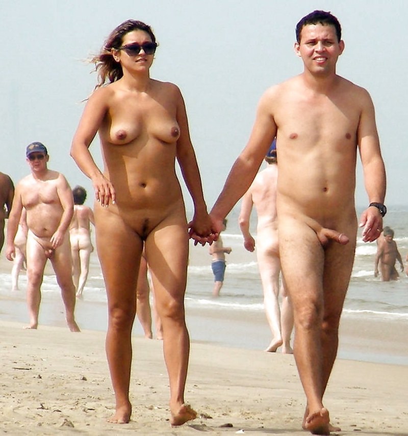 Women on a nudist beach