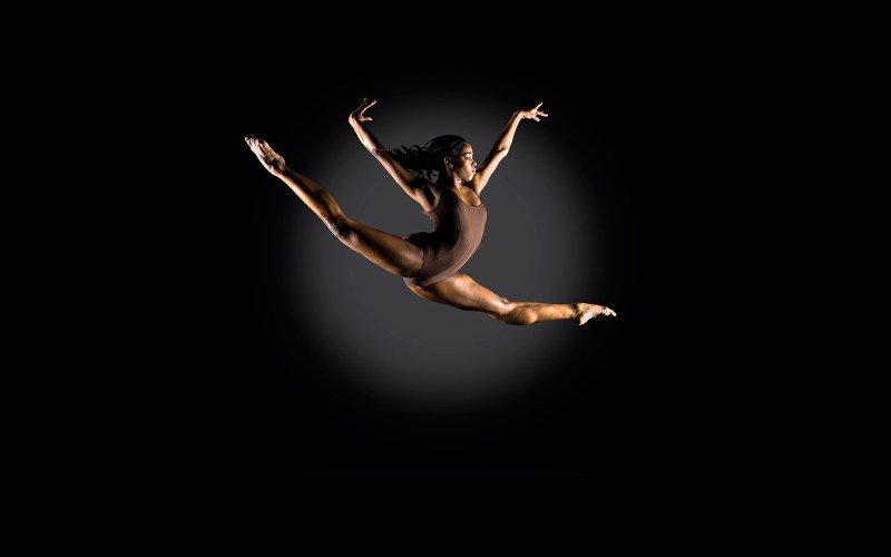 Dancer on a black background