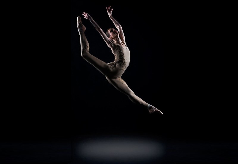 Dancer on a black background